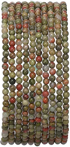 Vista 74 de BEADIA Cuentas redondas de jade africano natural de piedra suelta semipreciosas para hacer joyas 4MM 38cm/hebra