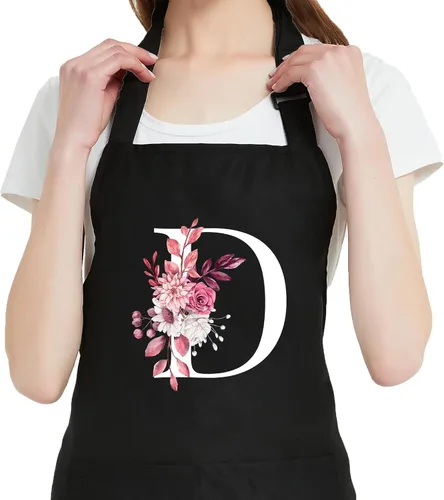 Vista 9 de Delantales Personalizados para Mujeres con Bolsillos, Lindos Delantales para Mujeres Chef de Repostería, Regalos de Cocina para el Cumpleaños de Mamá