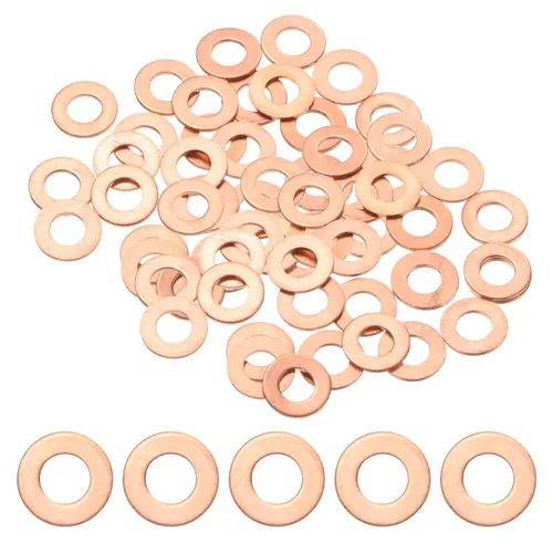 Vista 19 de M METERXITY Paquete de 30 arandelas de cobre, arandelas métricas de sellado de cobre M6x12x1mm para pernos, tornillos, tuercas