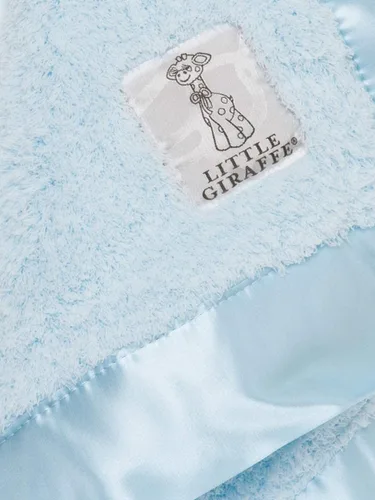 Vista 2 de Little Giraffe Manta para Bebé - Blanky - Manta Suave con Ribete de Satén - Manta para Cochecito de Bebé - Artículos Esenciales para Recién Nacidos