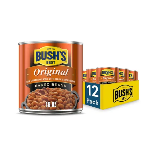 Vista 18 de BUSH'S BEST Frijoles horneados curados de arce en lata (paquete de 12) Fuente de proteína y fibra, bajos en grasa, sin gluten, 16 onzas