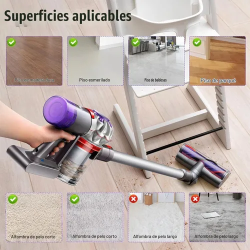 Vista 5 de Cabezal de Motor de Liberación Rápida Anti-Enredos Mejorado para Dyson V7 V8 V10 V11 V15 SV10 SV11 SV12 SV14 Repuesto para Aspiradora