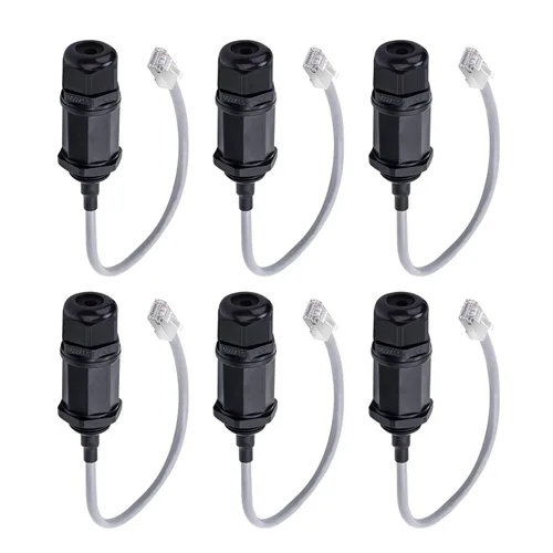 Vista 8 de Conector impermeable RJ45 de montaje en panel con escudo, macho a hembra, 8P8C, CAT 5, CAT 5E, M16 IP67 Ethernet LAN, acoplador de cable LAN