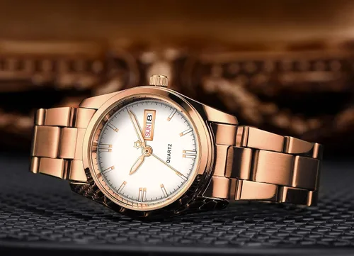Vista 5 de carlien Relojes de lujo para mujer, calendario impermeable luminoso, reloj de pulsera de cuarzo para mujer