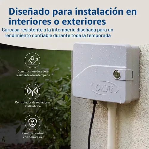 Vista 8 de Orbit 57946 B-hyve Controlador inteligente de rociadores para interiores y exteriores de 6 zonas Aplicación controlada con horarios de riego