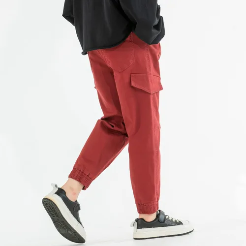 Vista 7 de MINI PANDA Pantalones para niñas, elásticos, holgados, tallas 6-16, de moda