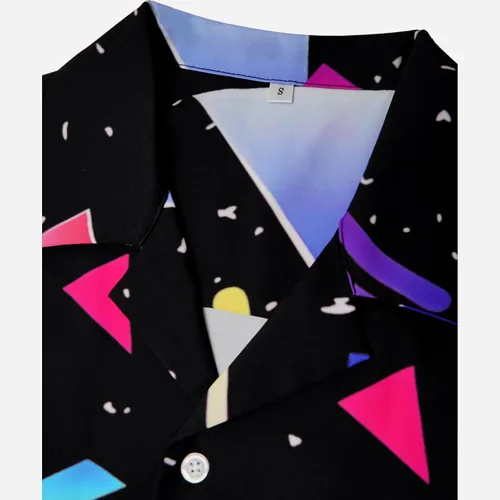 Vista 4 de Vodetik Camisas hawaianas de los años 80 y 90 para hombre, 2024, de verano, casual, retro, divertidas, con botones, de manga corta, vintage, fiesta