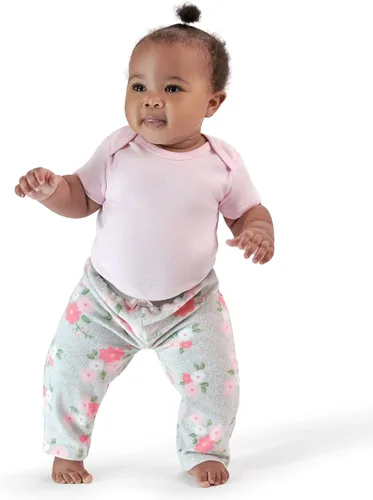 Vista 6 de Gerber Paquete de 4 pantalones de microfibra para bebé niña