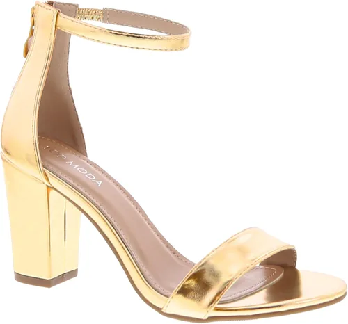 Vista 14 de TOP MODA Hannah-1 - Sandalias de tacón alto con tira en el tobillo elegantes, suela antideslizante, para boda, fiesta, baile de graduación Beige