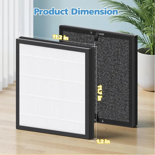 Vista 4 de HAP605 - Paquete de 2 filtros de repuesto para purificador de aire para FreAire HAP605 HAP607 y XenonLab HAP607 HAP605, filtros de carbón activado