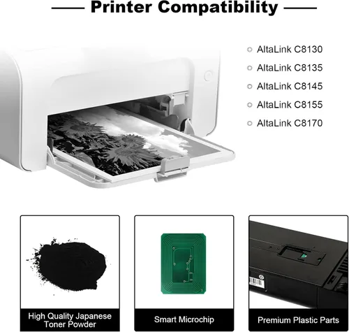 Vista 2 de Cartucho de tóner remanufacturado para Xerox AltaLink C8130 C8135 C8145 C8155 C8170 006R01746 tóner negro 36000 páginas, 1 paquete