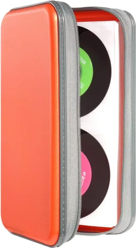 Vista 13 de UENTIP Funda para CD, capacidad para 96 CD, de plástico duro, cartera protectora para CD/DVD, para coche, hogar, viajes (96, negro) CD DVD