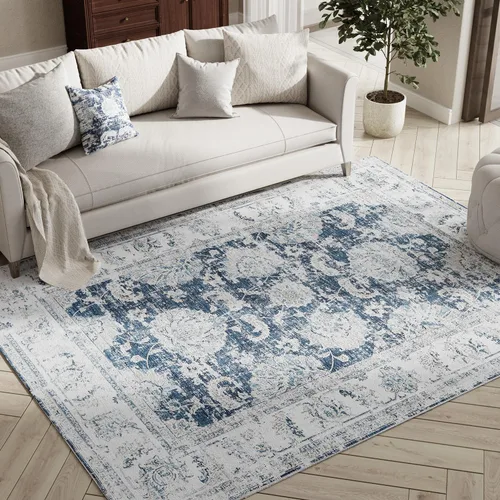 Vista 42 de jinchan Fiora - Alfombra lavable de área pequeña, alfombra de entrada floral de medio círculo de 2 x 3, tapete de media luna de pelo bajo, suave