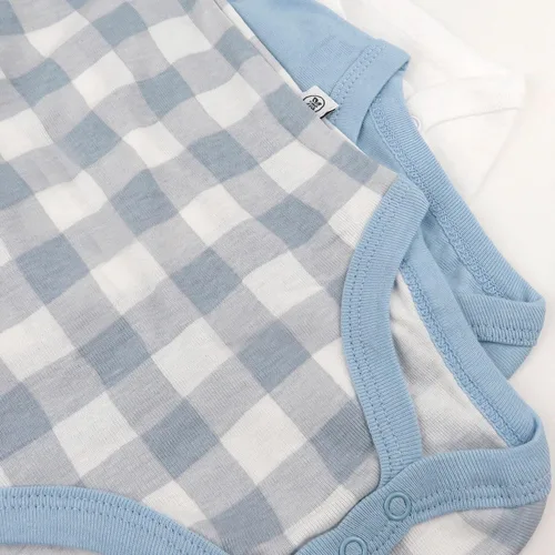 Vista 3 de HonestBaby Body tipo kimono de algodón orgánico de manga larga para bebé (3 unidades)