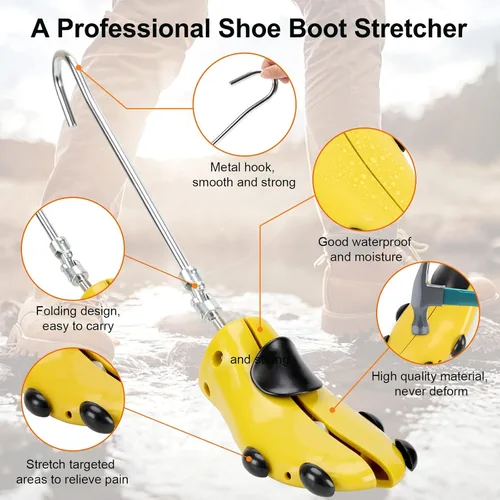 Vista 3 de Exshoiu Shoe Boot Stretcher for Cowboy Boots, Shoe Boot Expander for Thick Feet and Wide Feet, Adjustable Boot Widener