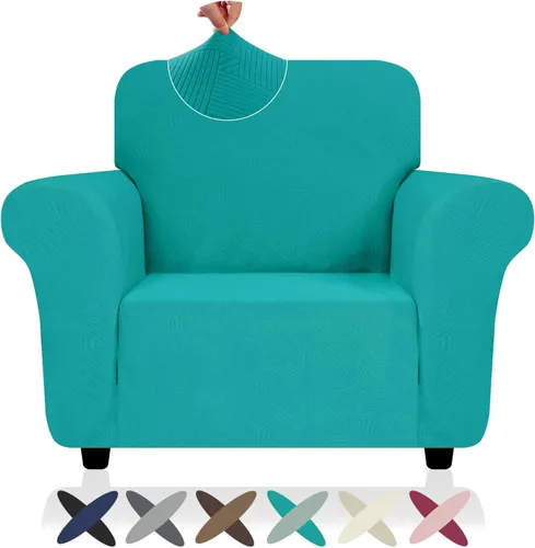 Vista 41 de ZNSAYOTX Funda súper elástica para silla (30"-47"), nuevas fundas de silla a rayas para sala de estar, aptas para perros y mascotas, protector