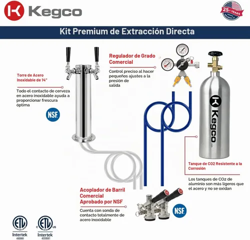 Vista 7 de Kegco K309SS-2 Kegerator digital de acero inoxidable de doble grifo de 61 cm de ancho