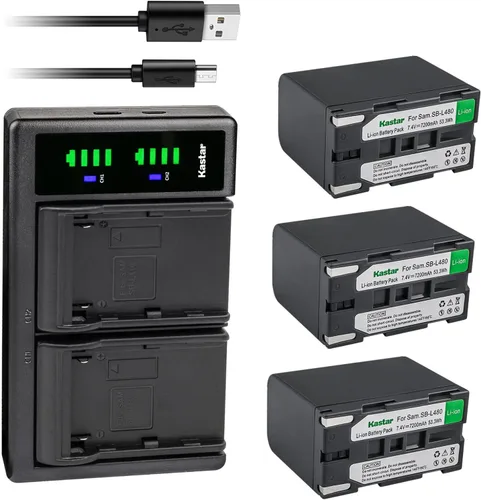 Vista 6 de Kastar SB-L480 LTD2 Cargador de batería USB compatible con Samsung VP-W70, VP-W70U, VP-W71, VP-W75, VP-W75D, VP-W80, VP-W80U, VP-W87, VP-W87D