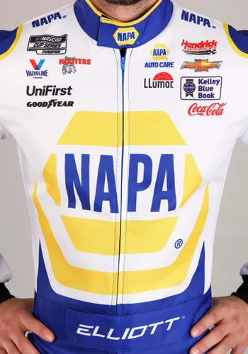 Vista 3 de Disfraz de hombre Uniforme NASCAR de Chase Elliott NAPA Multicolor