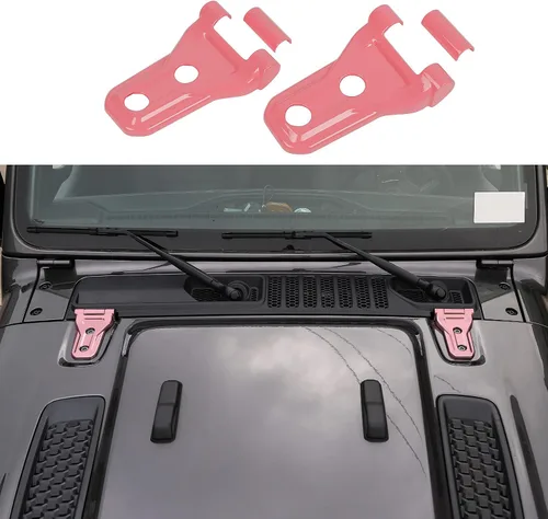 Vista 15 de RT-TCZ Kit de decoración exterior para bisagra de capó para Jeep Wrangler JL JLU y Gladiator JT 2018-2023, azul