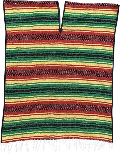 Vista 5 de Del Mex Poncho clásico de manta mexicana