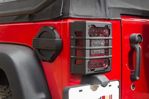Vista 5 de Rugged Ridge Protectores de luz trasera Elite para Jeep Wrangler JK/JKU Negro 11226.05 Compatible con Jeep Wrangler JK/JKU 2007-2018