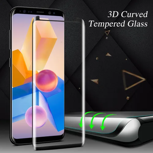 Vista 5 de MAYtobe 2-Pack Screen Protector for Samsung Galaxy S9 Plus, Galaxy S9+ Tempered Glass, 3D curved, No bubbles, Scratch-resistant, Easy to install