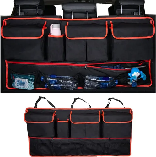 Vista 12 de Mandark Organizador de Maletero de Automóvil, Contenedor de Almacenamiento Desmontable para Colgar en el Respaldo del Asiento del Vehículo