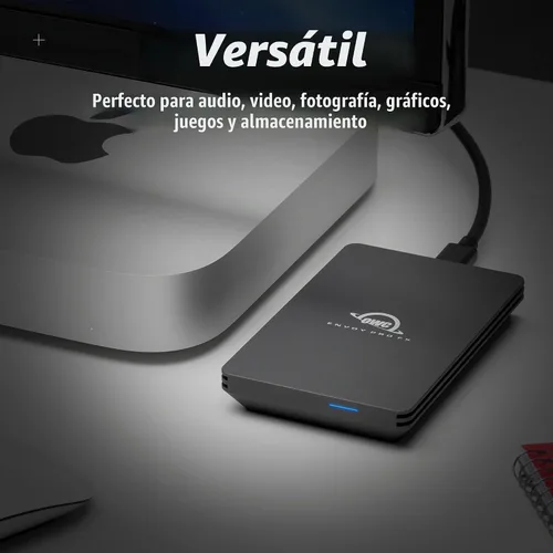Vista 4 de OWC 480GB Envoy Pro FX Unidad SSD Externa Portátil Resistente NVMe M.2 Thunderbolt 3, USB3.2 USB-C, velocidades de hasta 2800MB/s, resistente a