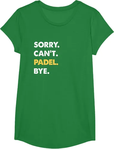 Vista 47 de Sorry Can't Padel Bye Funny Camiseta de Padel, Negro