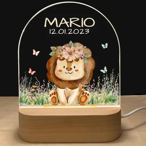 Vista 27 de Luz nocturna personalizada para bebés y niños, regalos personalizados con nombre, regalos de bautizo para niñas/niños, lámpara nocturna regulable
