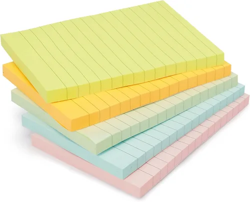Vista 7 de Amazon Basics Notas adhesivas cuadradas, almohadillas autoadhesivas, 3 x 3 pulgadas, amarillo, paquete de 5, 100 hojas por bloc