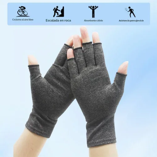 Vista 3 de Guantes de compresión sin dedos para artritis - Alivia el túnel carpiano, reumatoide, tendinitis