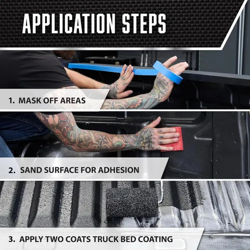 Vista 7 de Rust-Oleum 342668 - Revestimiento para caja de camioneta antióxido, 1 cuarto de galón, color negro