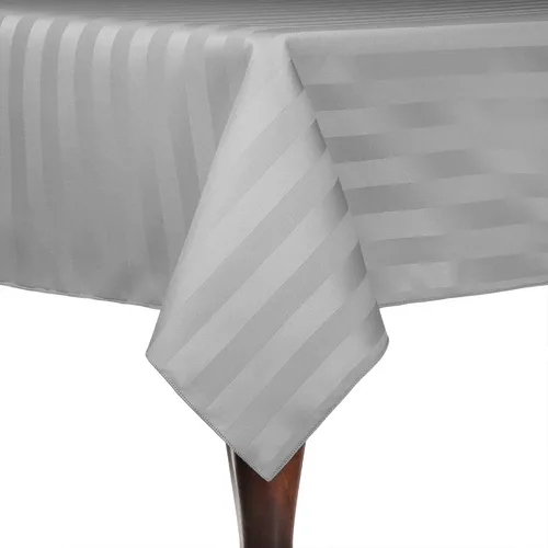 Vista 22 de Ultimate Textile Mantel cuadrado de rayas satinadas de 45 x 45 pulgadas, color verde militar