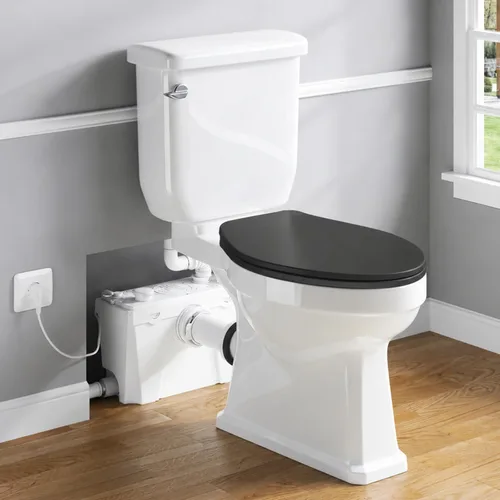 Vista 11 de Inodoro macerante con bomba, sistema de inodoro ascendente para baños de sótano