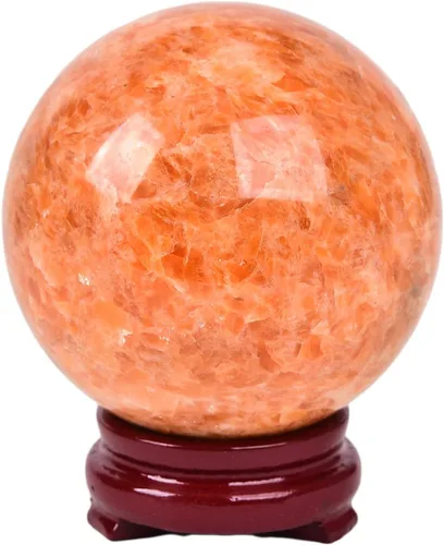 Vista 125 de JIC Gem Piedra Natural de Jaspe Africano Cristal de Curación Esfera Adivinación Bola de Piedra Preciosa, Feng Shui Reiki Aura Decoración