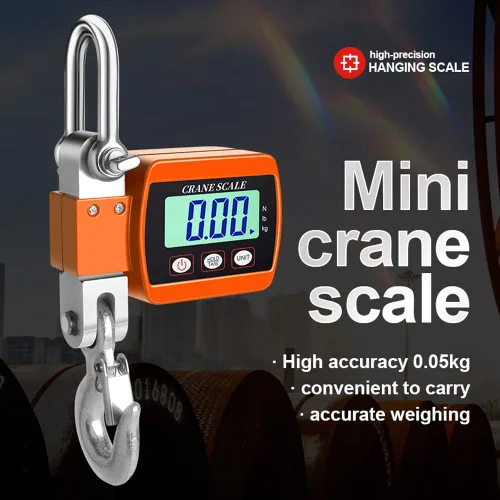 Vista 10 de Hancaner - Escala colgante digital para grúa de 1000 libras, báscula de grúa resistente de 1,102.3 lbs con retroiluminación LCD con 3