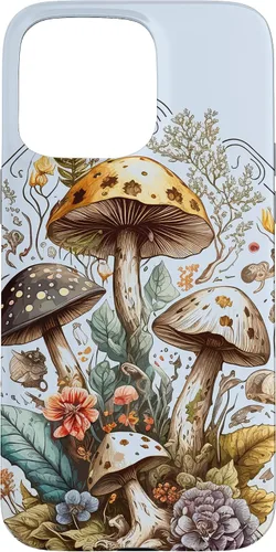 Vista 28 de iPhone 16 Mushroom Tarot Card Goth Emo Occult Astrology Women Girls Case