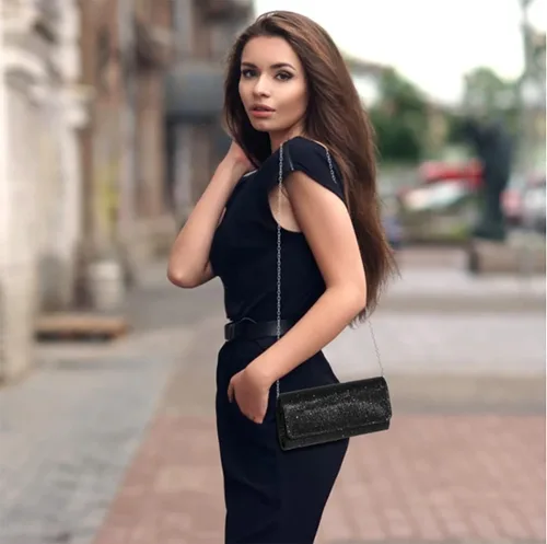 Vista 3 de Bolsos de noche y embragues para mujer, bolso de mano para mujer, boda, fiesta, graduación, bolso de hombro cruzado Wedding, Party, Prom, Clutch
