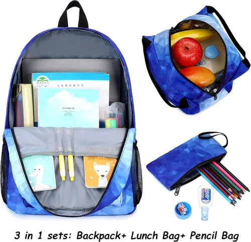Vista 2 de Mochila escolar para estudiantes, mochila de viaje para adolescentes