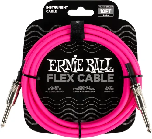 Vista 12 de Ernie Ball - Cable de instrumento flex recto/recto 10 pies - Negro (P06434)