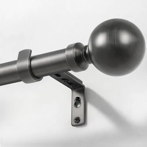 Vista 17 de Zeerobee - Barras de cortina ajustables de 1 pulgada, 32-48 pulgadas, bronce antiguo Heavy Duty Curtain Rods for Windows, Modern Drapery Rod for
