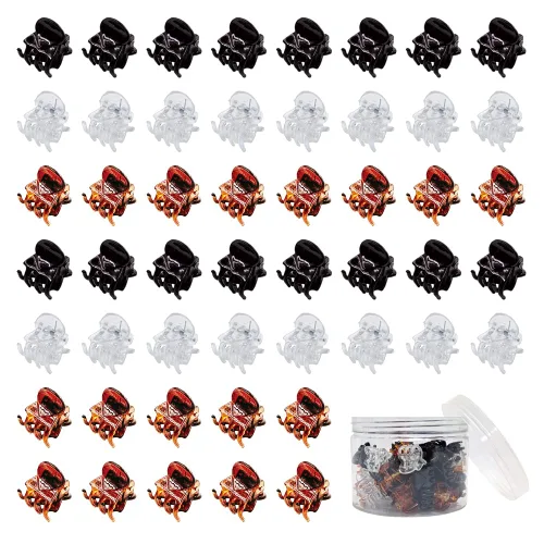 Vista 13 de 50 piezas de mini pinzas para el cabello, pinzas de agarre fuerte multifunción para flequillo. (Negro)