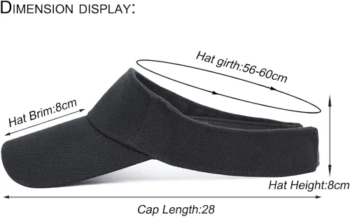 Vista 2 de Regilt Lightweight Sun Visors for Women, Adjustable Men's and Women's Sun Protection Solid Sports Visors