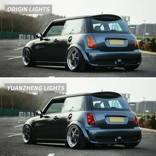 Vista 6 de VLAND LED Luces Traseras Rojas Compatibles Para [2001-2006 BMW Mini Cooper R50 R52 R53 y Mini Cooper Hatchback/Convertible de 1ª generación] Con