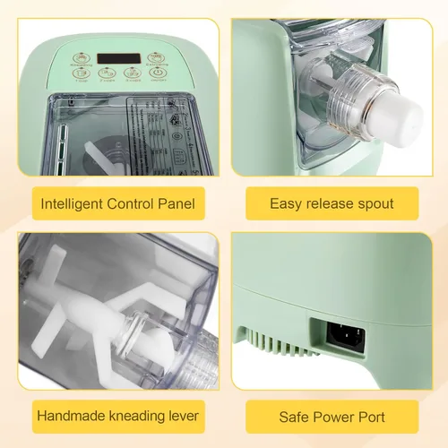 Vista 7 de Máquina eléctrica para hacer pasta, máquina automática para hacer pasta con 13 discos para espaguetis y fettucina y más, máquina para hacer pasta