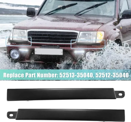 Vista 2 de X AUTOHAUX Par de Rejillas de Relleno del Parachoques Delantero Inferior de los Faros Lado del Conductor y Pasajero para Toyota Tacoma 2WD 1997-2000