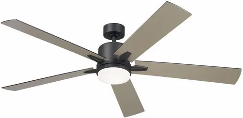 Vista 7 de Kichler Lucian Elite XL Ventilador de techo de 60 pulgadas con luz LED, níquel cepillado níquel