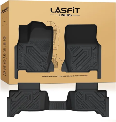 Vista 10 de LASFIT Alfombrillas de suelo para Toyota Tacoma 2024-2026 de doble cabina a gas (solo compatible con manual Tran), forros de suelo de TPE para todo